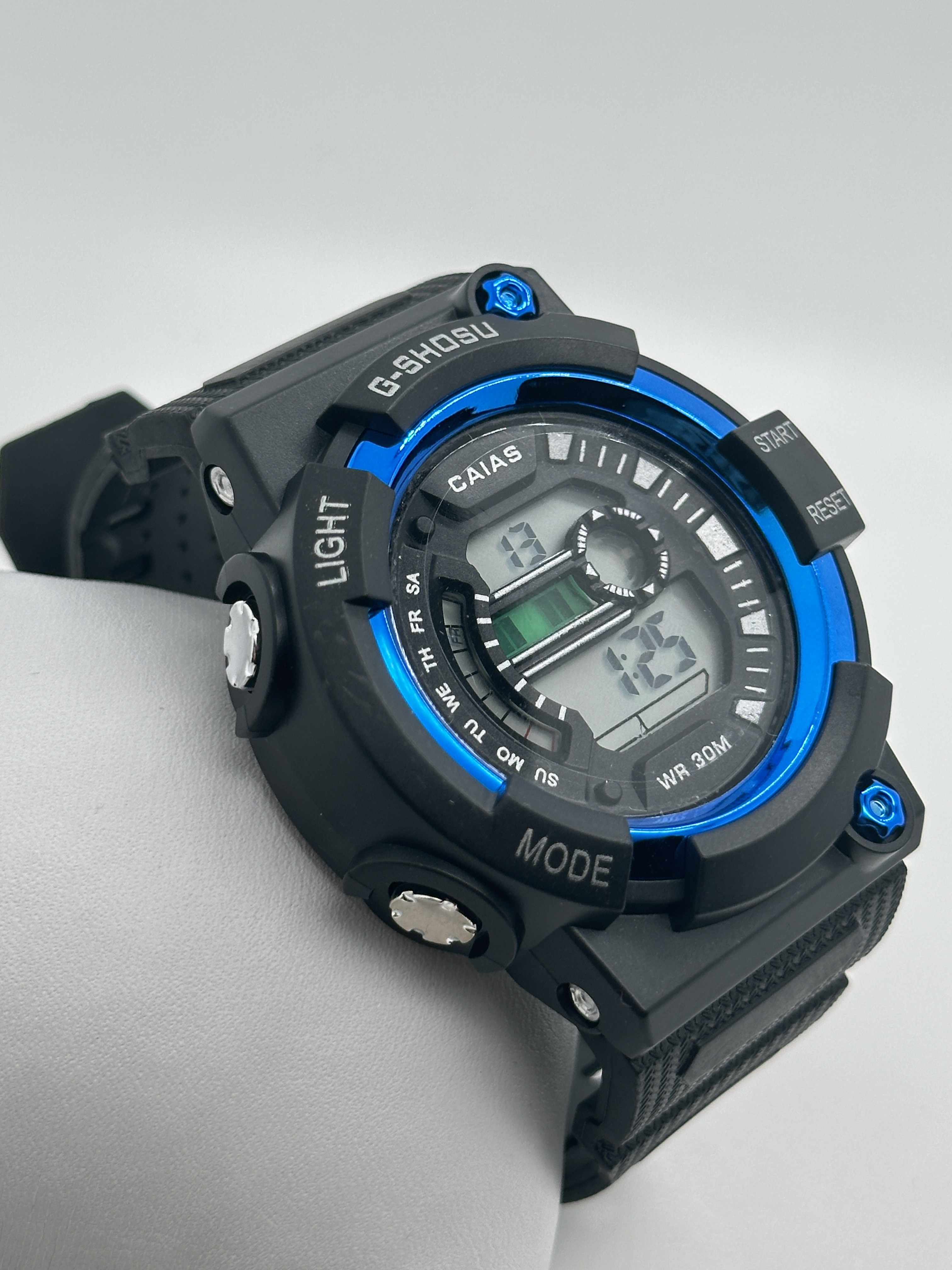 Silicone Case Custom Logo Digital Sport Watch With Buckle Clasp