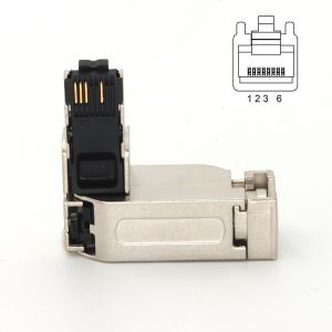 China Field Wireable RJ45 Connector Angled 4 Pin factory