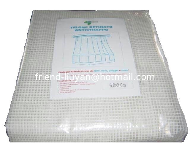 Qualified Greenhouse Transparent Grid Tarpaulin 3*3mesh,150gsm Warm Keep Tarpaulin Sheet