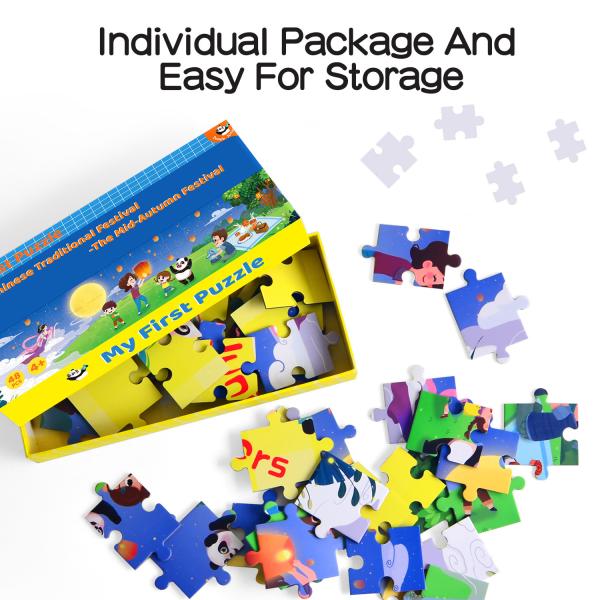 Six Levels Durable Kids Floor Puzzle Toys With Chinese Traditional Festival
