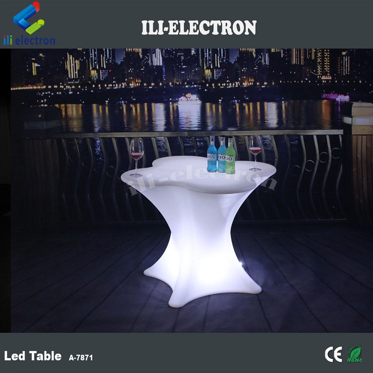 flower shape lit up table led bar furniture