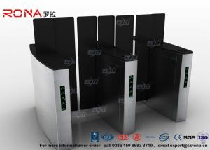 China Access Control Turnstile Security Gates Tempered Glass Sliding Material factory