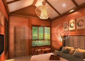 China Wooden Appearance Prefab Villa House With Zinc Plating Surface Treatment factory