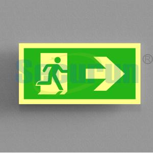 China Custom Aluminum Photoluminescent Safety Exit Sign for Hotel Evacuation factory