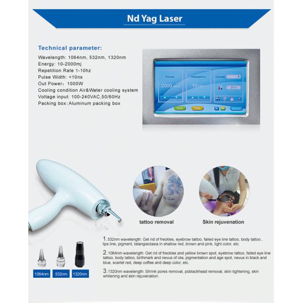 Hot Q Switched Nd Yag Tattoo Removal Laser Beauty Machine Factory Price
