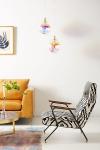 Maura Printed Quentin Fiberglass Lounge Chair With Leather Headrest