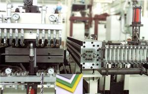 China Constructions Plastic Extrusion Line Hollow Cross Section Plate Die 1200 - 2200 Mm Width factory