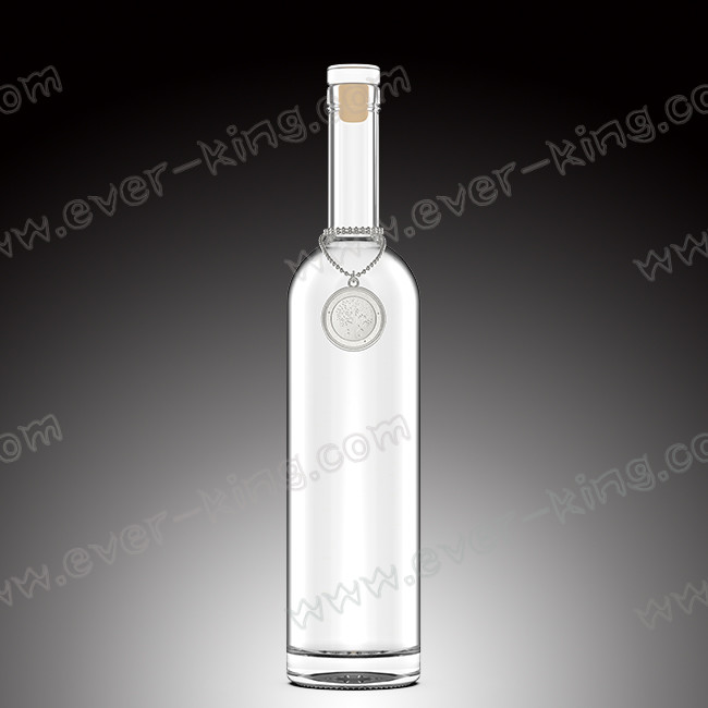 Aluminium Metal Silver Vodka Bottle Labels Embossing
