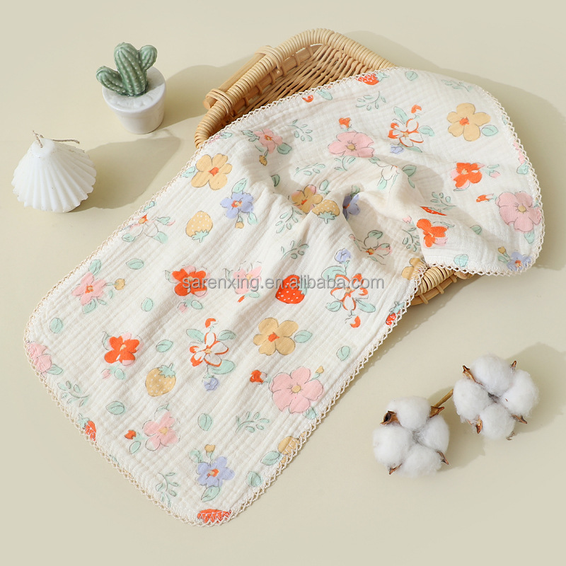 Animal Print 100% Cotton Custom Cartoon Printed Woven Baby Kids Small Mini Face Towel