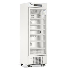 China 2 To 8 Degree Single Glass Door Pharmacy Medical Refrigerator For Vaccine Cryogenic 315 Liters factory