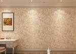 Eco-friendly Non-woven Interior Wallpaper , European Style Leaf Pattern