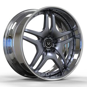 China Meceredes Benze S600 Aluminum Alloy Rims 22 2-PC 6061-T6 Grey Face Polished Barrels factory
