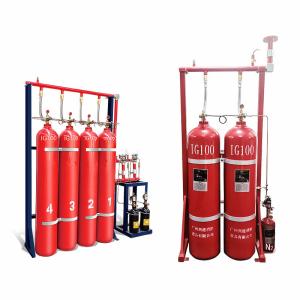 China 80L Red IG100 Inert Gas Fire Prevention System Automatic factory