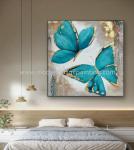 Butterfly Art Oil Paintings Colorful Animal Canvas Modern Style 80 X 80 Cm