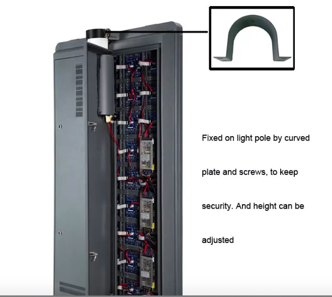 HD Outdoor P5 Street Pillar Pole Led Display Lighting Screen 3G/4G/5G