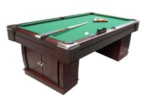China Popular 9FT Pool Game Table Professional Billiards Table With Cabinet Storage factory