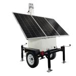20ft Mast Mobile Solar CCTV Trailer For Warehouse Airport Security