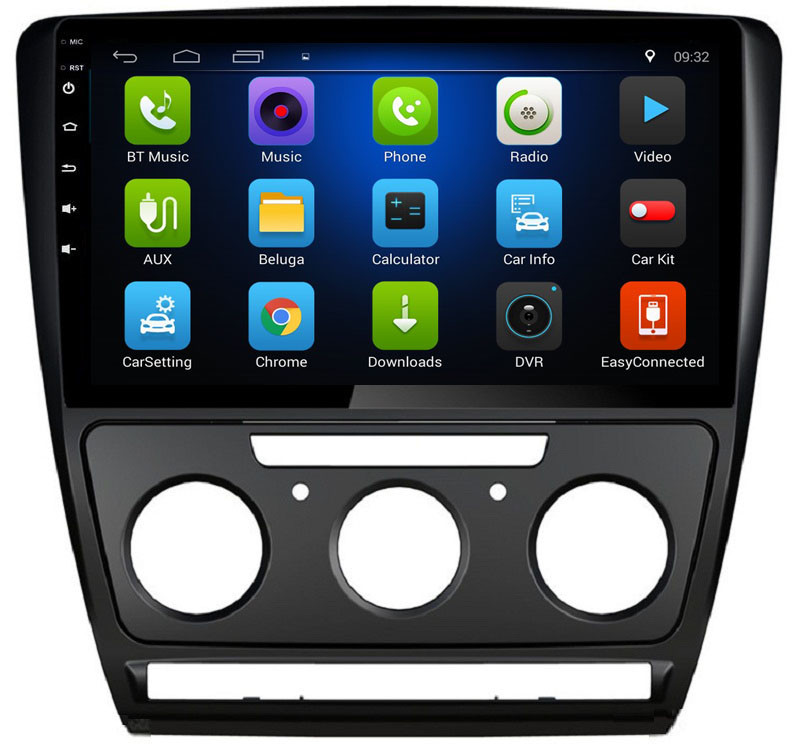 Ouchuangbo car gps head unit stereo android 8.1 for Skoda Octavia 2010-2013 manual support USB SWC wifi AUX radio