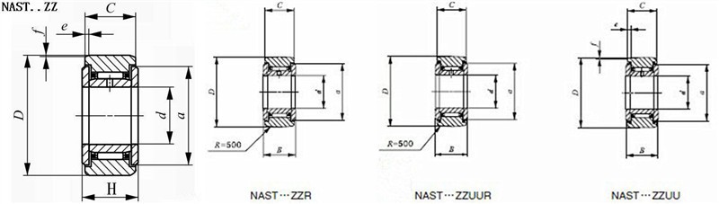 Needle Roller Bearing NAST35 -2Z bearings with 35*72*25 mm size
