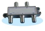 50MHz 75 Ohms 4 Way CATV Splitter Zinc Alloy Housing Indoor