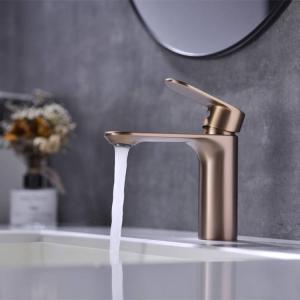 China OEM Electroplating Single Hole Basin Mixer Multiple Colors Single Cold Tap factory