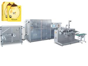 China Cosmetic Facial Mask Folding And Filling Sealing Machine， Four Side Mask Packing Machine factory