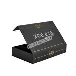 Luxury Black Magnetic Closure Gift Box For Condiment With Paper Divide