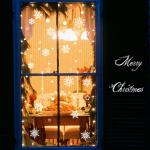 Self Adhesive Christmas Snowflake Stickers , Non Toxic Pvc Wall Sticker Easy To
