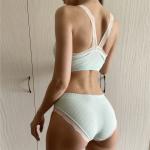 Halter Sexy Panty Bra Set XXL 75B 75C 75D Seamless Wire Free Bra