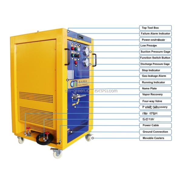 220-380V Portable Refrigerant Recovery Machine Ac Reclaim Unit ATEX Certificated