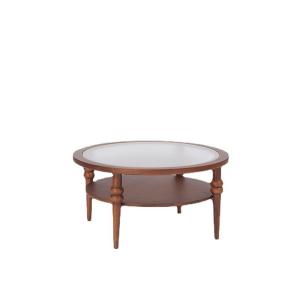 China American Wood Glass Coffee Table Home Balcony Glass And Wood Side Table factory