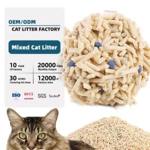 China Customized Cat Litter Tofu Mix Bentonite Premium Cat Litter Sand Dust Free factory