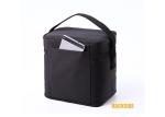 Black Lunch Cooler Bags For Adults , Refrigerated Lunch Bag Customized Logo