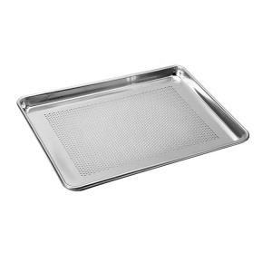 China Bottom perforated baking bread tray hamburger bun baking pan non-stick bun baking pan aluminium bread pan with coating factory