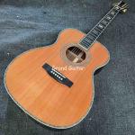 Custom OM Body Cedar Top Acoustic Electric Guitar with ROSEWOOD Back Side