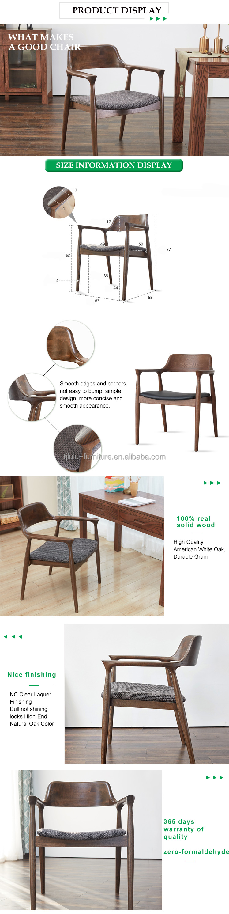 Dining Room Furniture Modern Black Leather Upholstered Wooden Material Dining Chair with Upholstery and Design