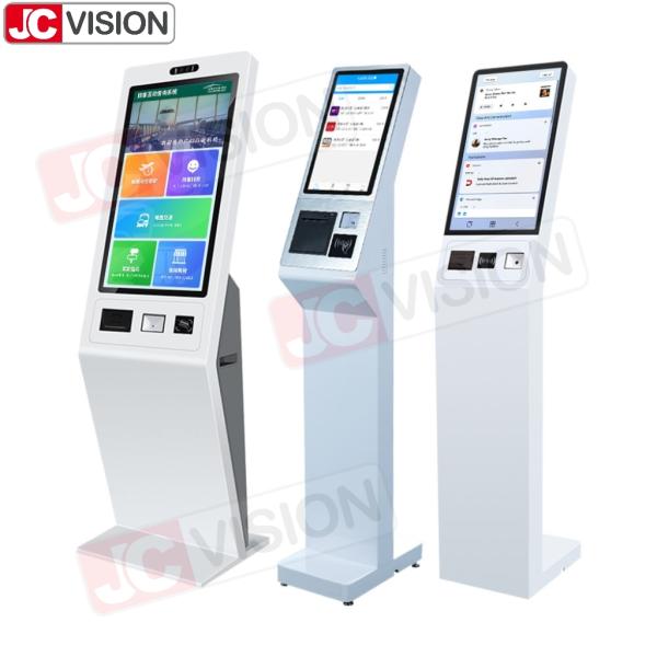 China Customized 27 Inch Floor Standing Touch Screen Kiosk Interactive Payment Kiosk Self Service Kiosk with Printer QR Scan Terminal factory
