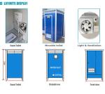 Waterproof Shutter Exhaust Fan Portable Temporary Toilet Cabin