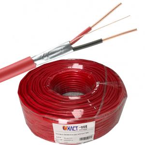China ExactCables Screened 2x1.0SQMM Solid Copper Fire Alarm Cable with Red PVC Insulation factory