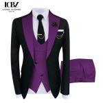 Direct Sale Custom Fabric Men's Large-Size 3 Piece Suit Dress Source Double