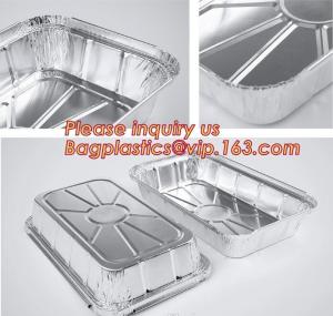 China Takeaway oven safe fast food take out disposable aluminum foil container,compartment round airline food aluminum foil co factory