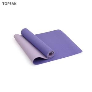 China Red Pink Purple Double Two Color Yoga Mat Tpe Material 8mm 10mm Exercise Mat factory
