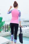 2019 UV Protection Swimming suit for women long sleeve and legs swimwear shorts