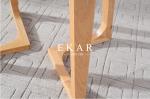 Solid Oak Wood Coffee Table Modern Sofa Table