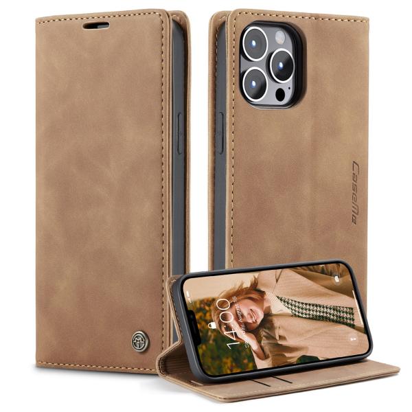 CaseMe 15 Pro Phone Case TPU Leather Back Cover with Card Magnetic Holder and
