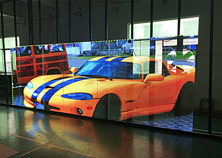 China Indoor Super Slim Transparent LED Display Hanging / Stacking Installation factory