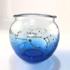 China Round Constellation Zodiac Candle Empty Glass Jars For Home Party Decoration factory
