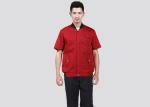 Standing Collar Industrial Work Uniforms Two Triangle Pockets Blended Twill