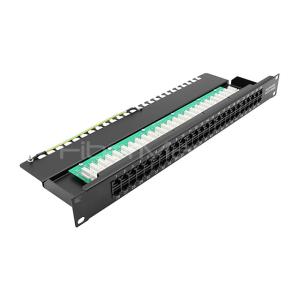 China 19inch 1U CAT.3 UTP Telephone Patch Panel 50 Ports Krone IDC factory