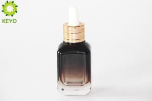 China Thick Bottom Amber Glass Dropper Bottles For Foundation / Concealer Capacity 40ml factory